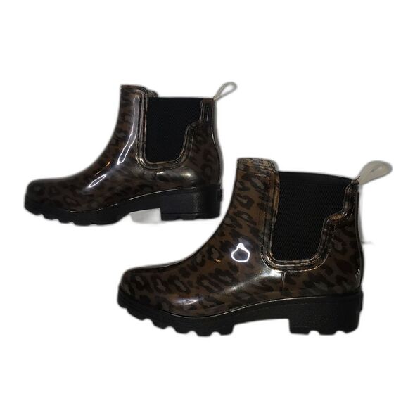 Seven7 Shoes - SEVEN7 Transparent Leopard Rain Boots Booties Womens Size 8